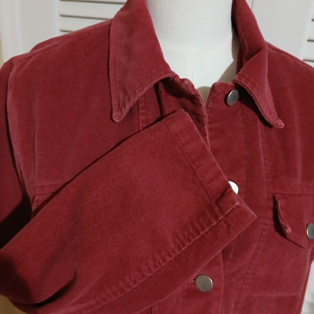 Talbots Petites Stretch Medium Raspberry Corduroy… - image 4